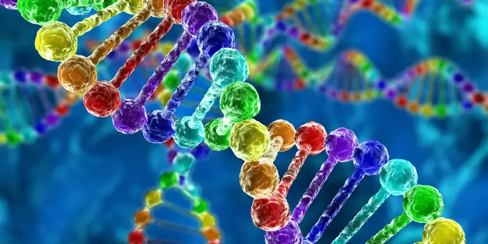 Illustrazione digitale di sequenza DNA