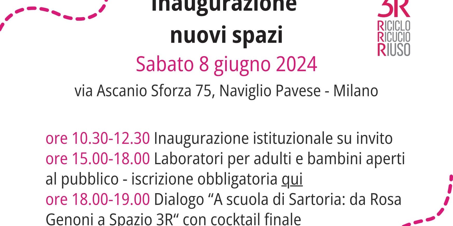 Locandina dell'evento di inaugurazione
